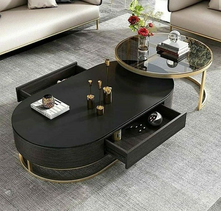Adore Black Shimmer Nesting table set - Adore & Décor