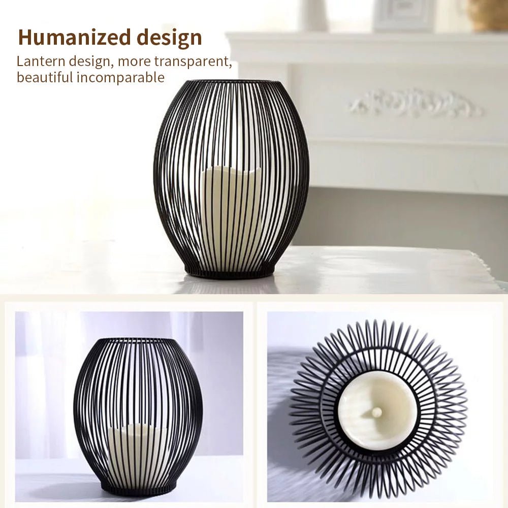 Adore Black strides candle holder - Adore & Décor
