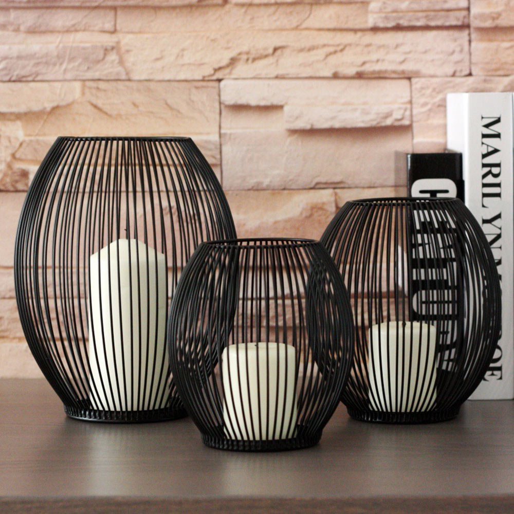 Adore Black strides candle holder - Adore & Décor