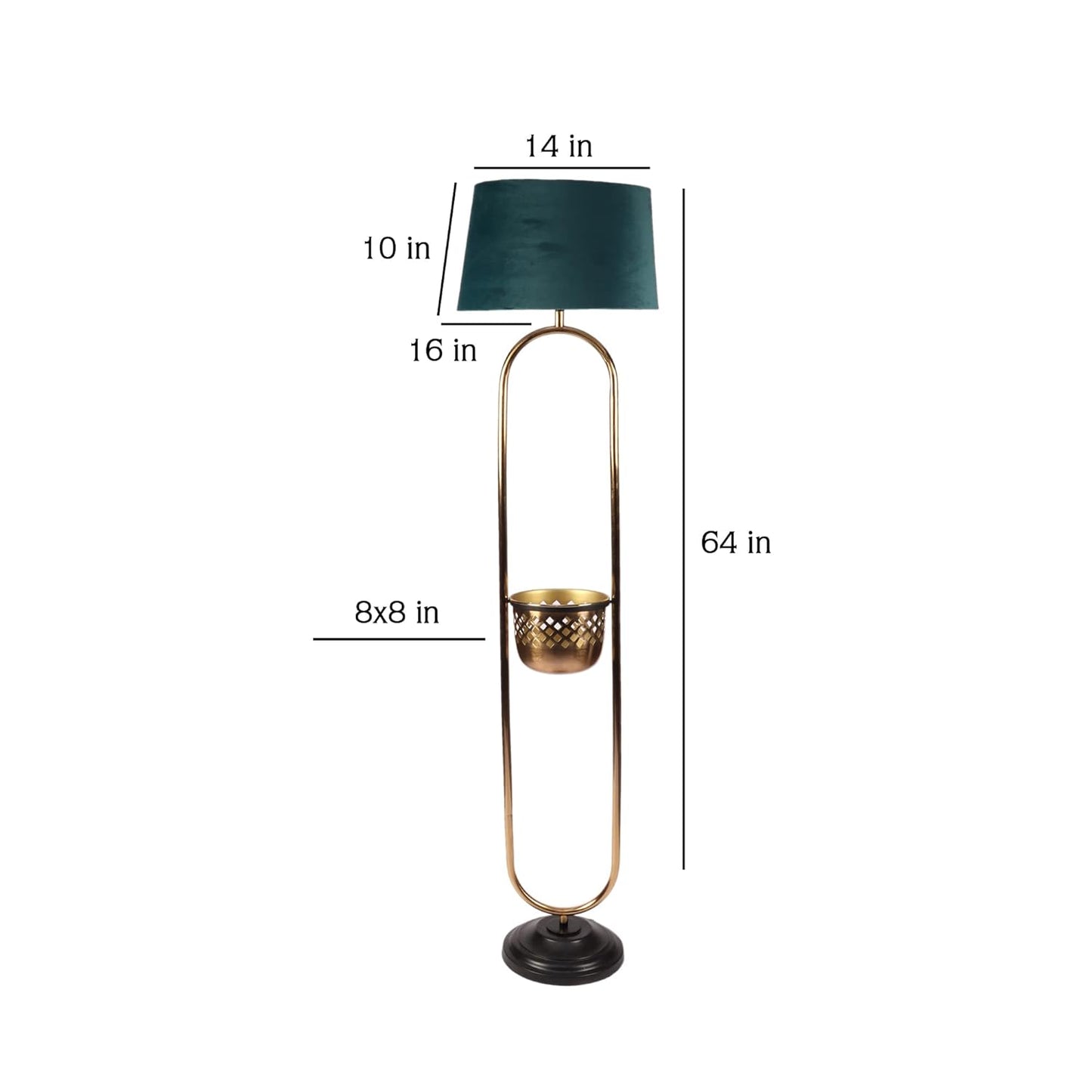 Adore Double tier sapphire floor lamp - Adore & Décor