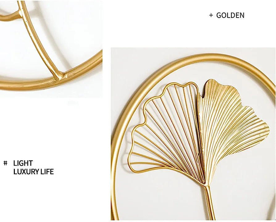 Adore Gold gingko metal rings - Adore & Décor