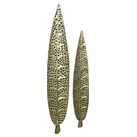 Adore Gold sleek leaf wall art - Adore & Décor