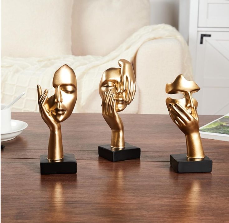Adore Golden SCLUPTED trio - Adore & Décor