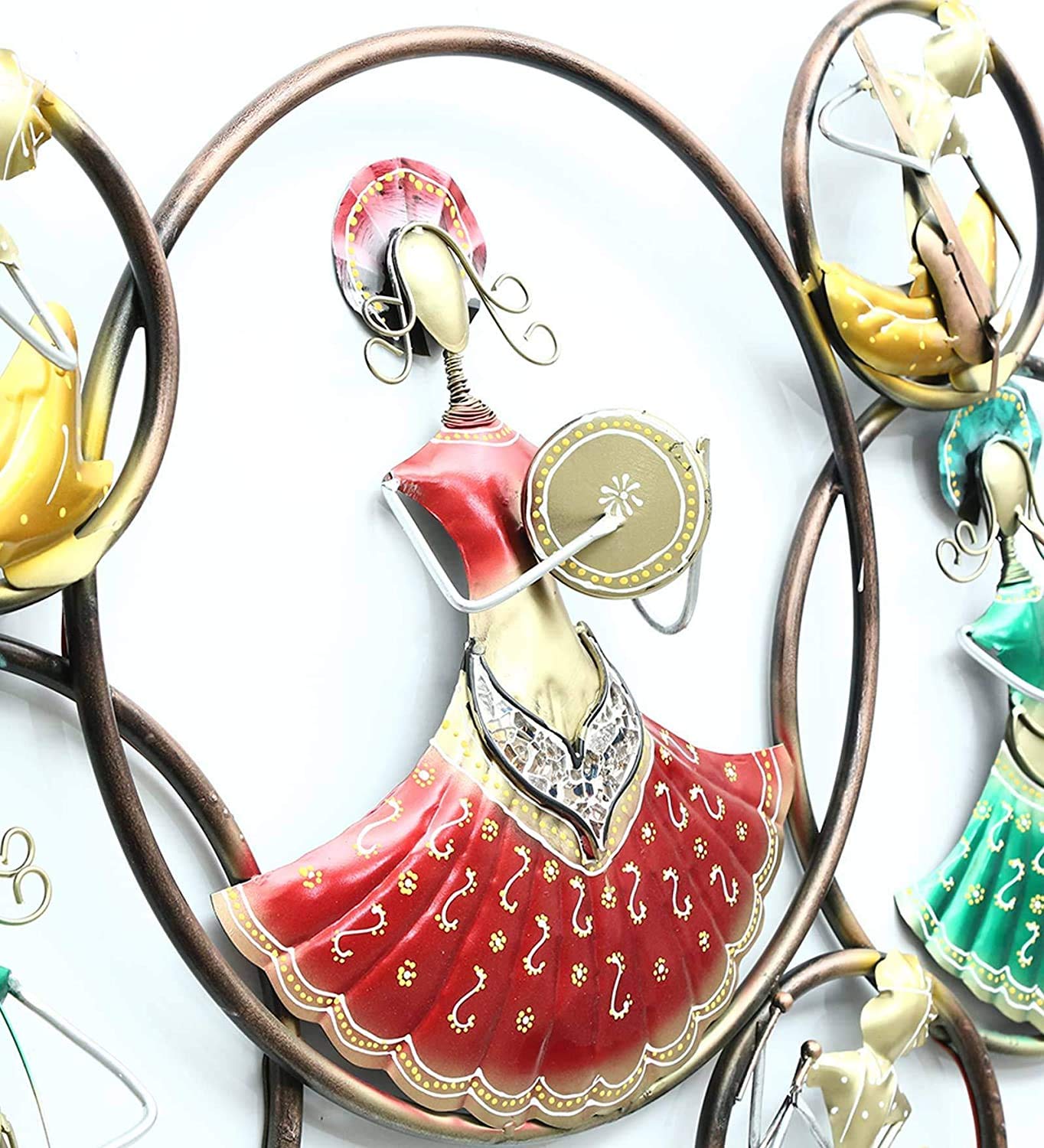 Adore Hand Crafted Metal Doll Musicians Circle Wall Art - Adore & Décor