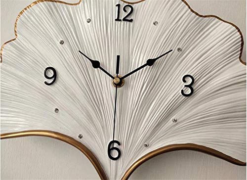 Adore Ivory Gingko metal wall clock - Adore & Décor