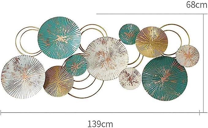 Adore Multicolor Metal Ring N Circle Wall Hanging Art Sculpture - Adore & Décor