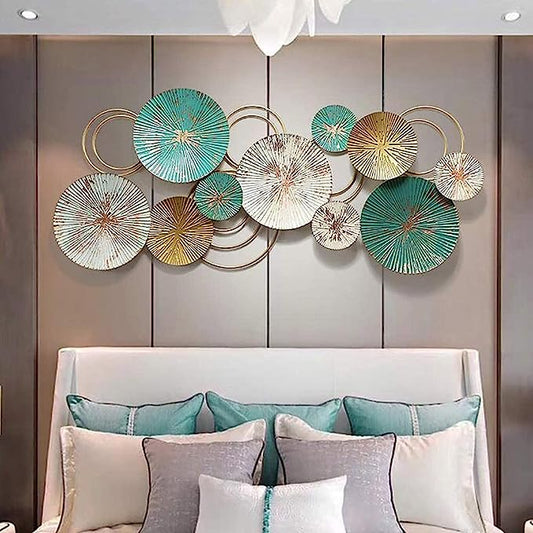 Adore Multicolor Metal Ring N Circle Wall Hanging Art Sculpture - Adore & Décor