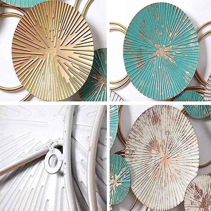 Adore Multicolor Metal Ring N Circle Wall Hanging Art Sculpture - Adore & Décor