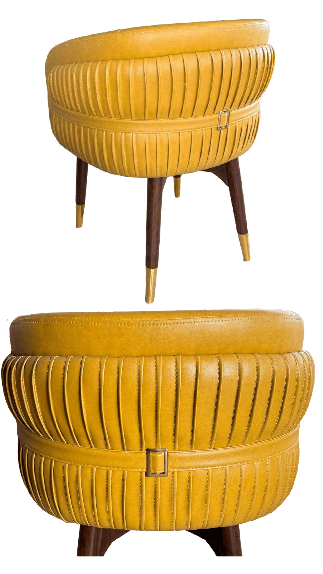 Adore mustard pleated seater - Adore & Décor