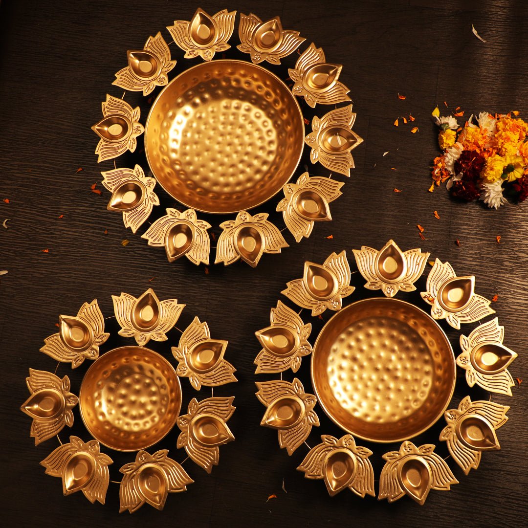 Adore Phool kamal urli (set of 3) - Adore & Décor