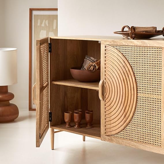 Adore Rattan freeze console table - Adore & Décor