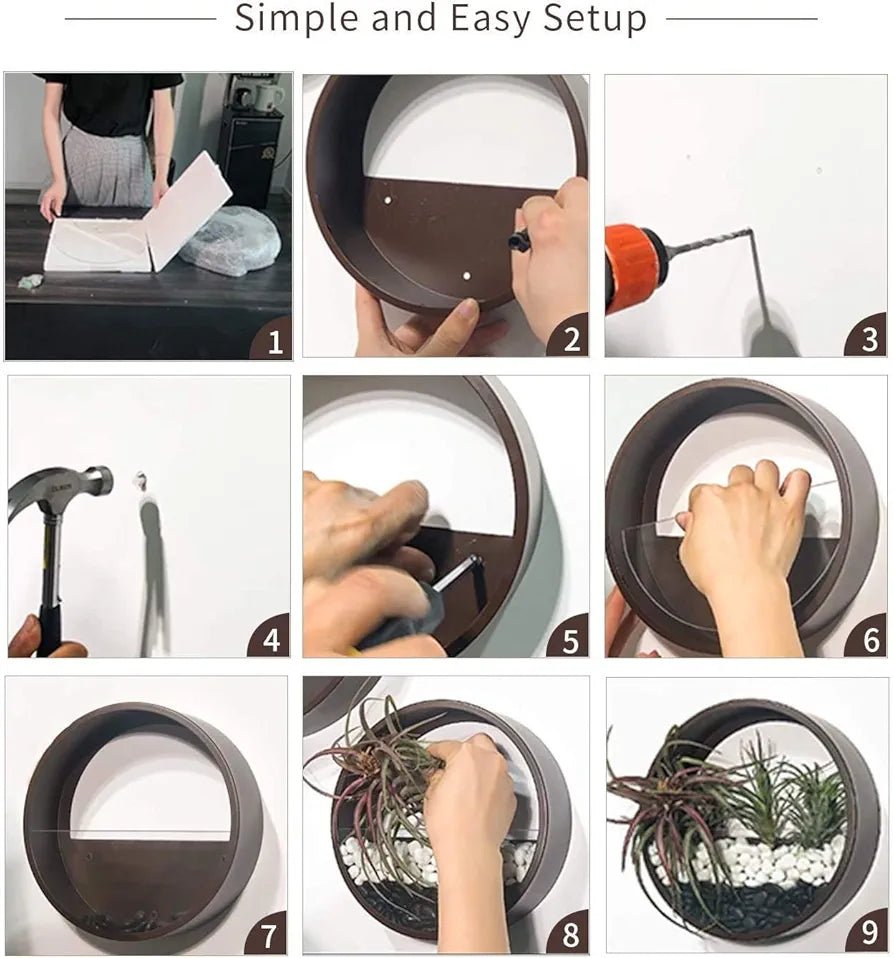 Adore round wall planter - Adore & Décor
