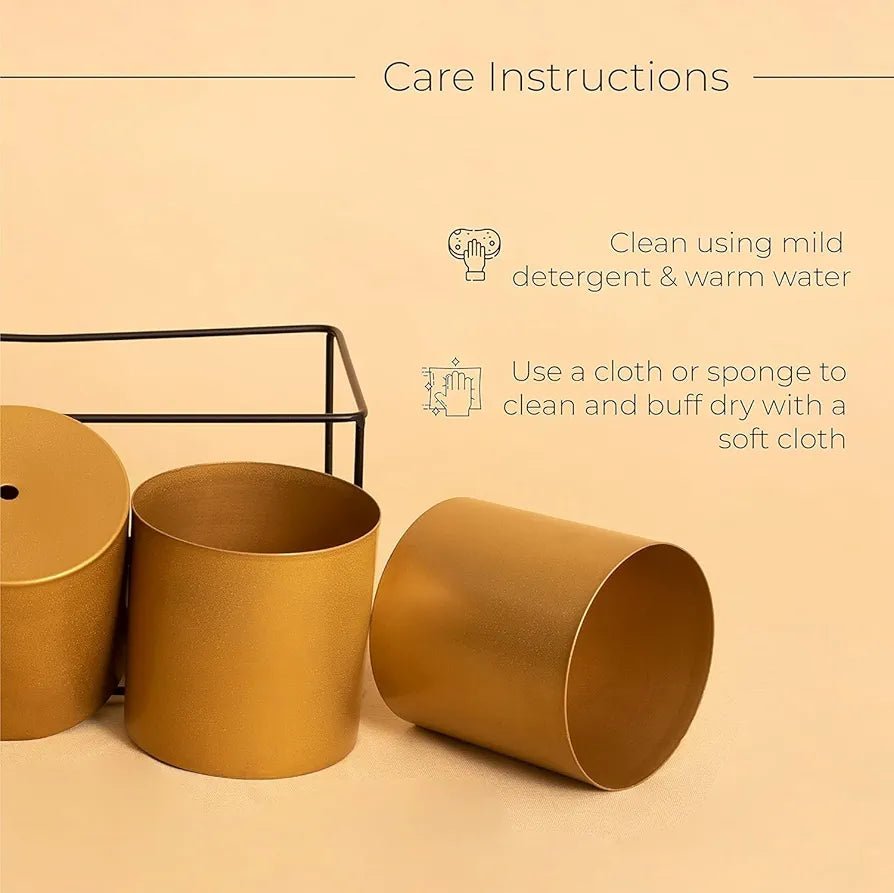 Adore triple golden vase planters - Adore & Décor