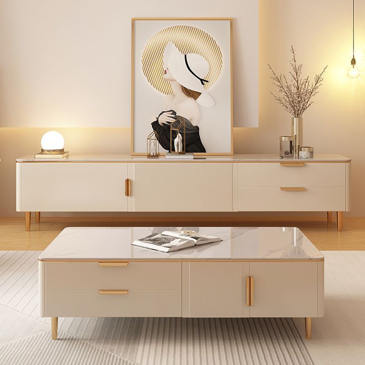 Adore triple shelf Marble top table - Adore & Décor