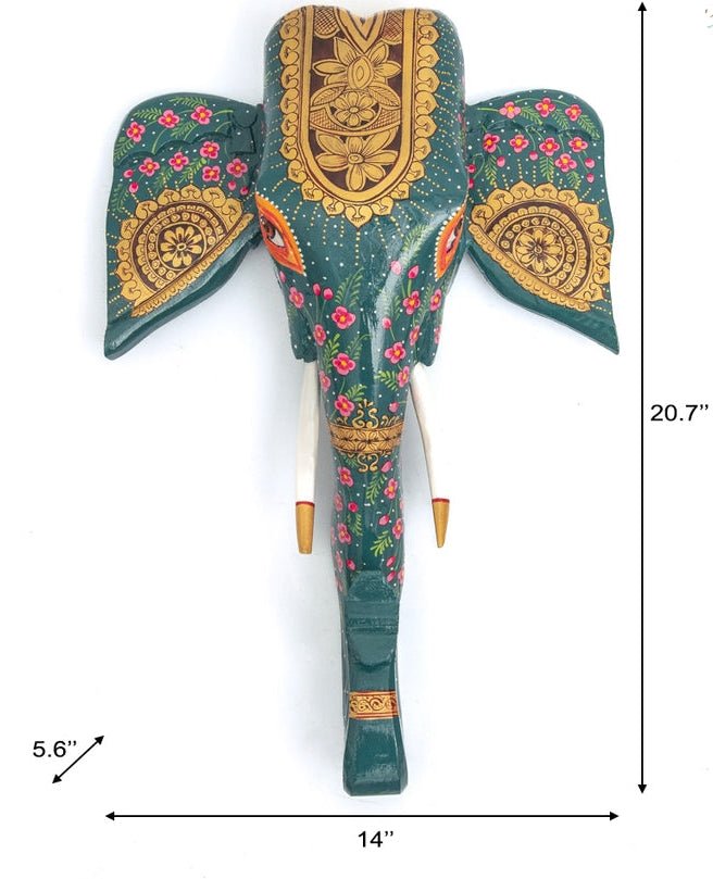 Adore Vinayak wooden hand - painted wall decor - Adore & Décor
