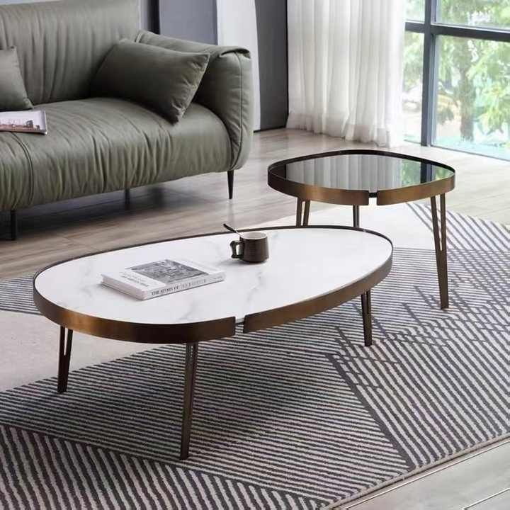 Adore Zen marble top nesting table set - Adore & Décor