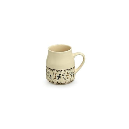 Adore Warli Handcrafted Ceramic Tea Cups [Set of 6]