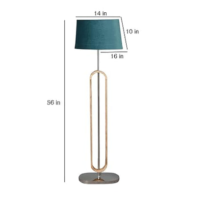 Adore sapphire floor lamp wooden touch