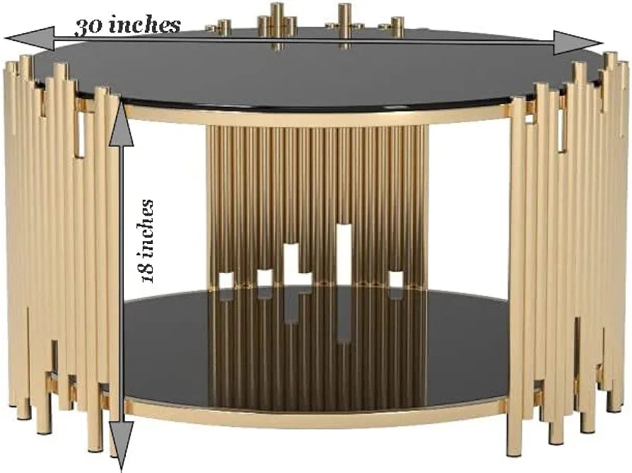 Swiss glass golden streaks table