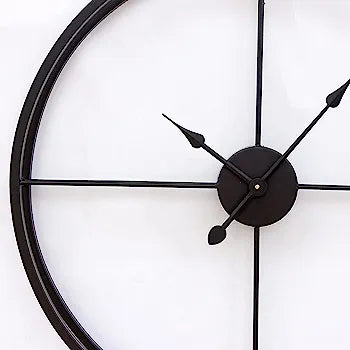 The charcoal black matte wall clock