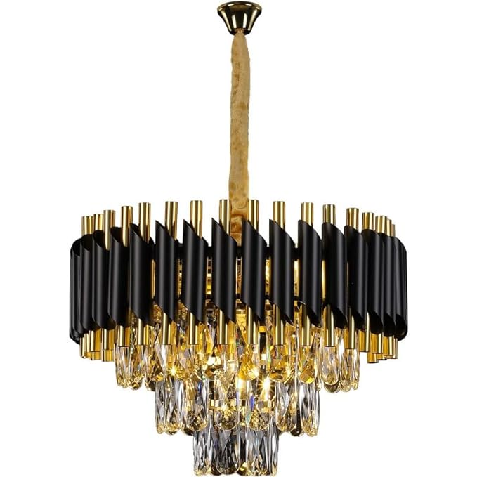 Adore Black matte round chandelier