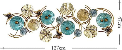 Adore Brass metal wall hanging flowers set