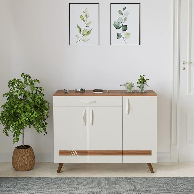 Adore Vanilla walnut console cabinet