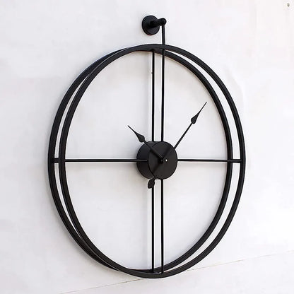 The charcoal black matte wall clock