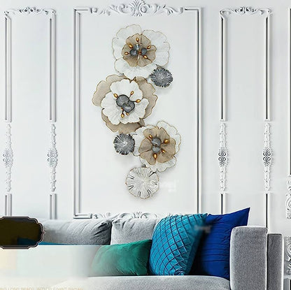 Adore 3D Stereo Wrought Iron Flower Wall Decoration