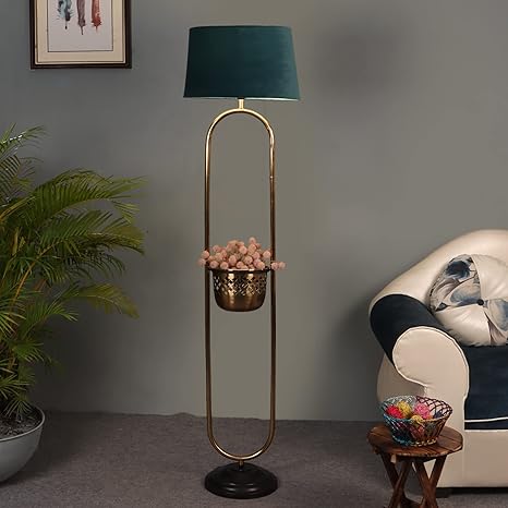 Adore Double tier sapphire floor lamp