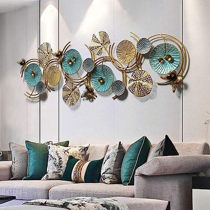 Adore Brass metal wall hanging flowers set