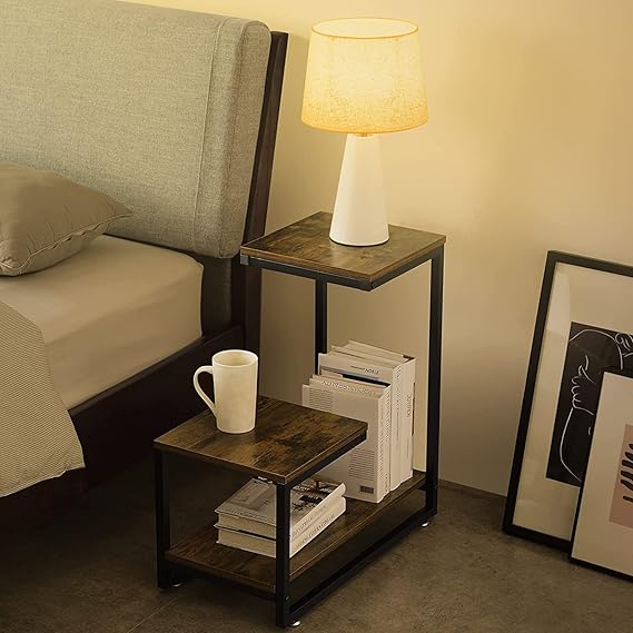 Adore G Shaped Narrow Slim Night Table