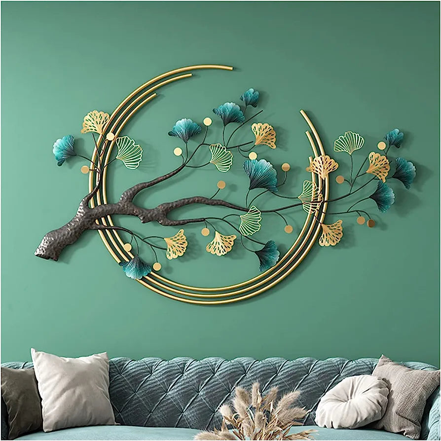 The gingko tree metal wall hanging