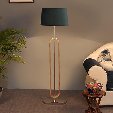 Adore sapphire floor lamp wooden touch