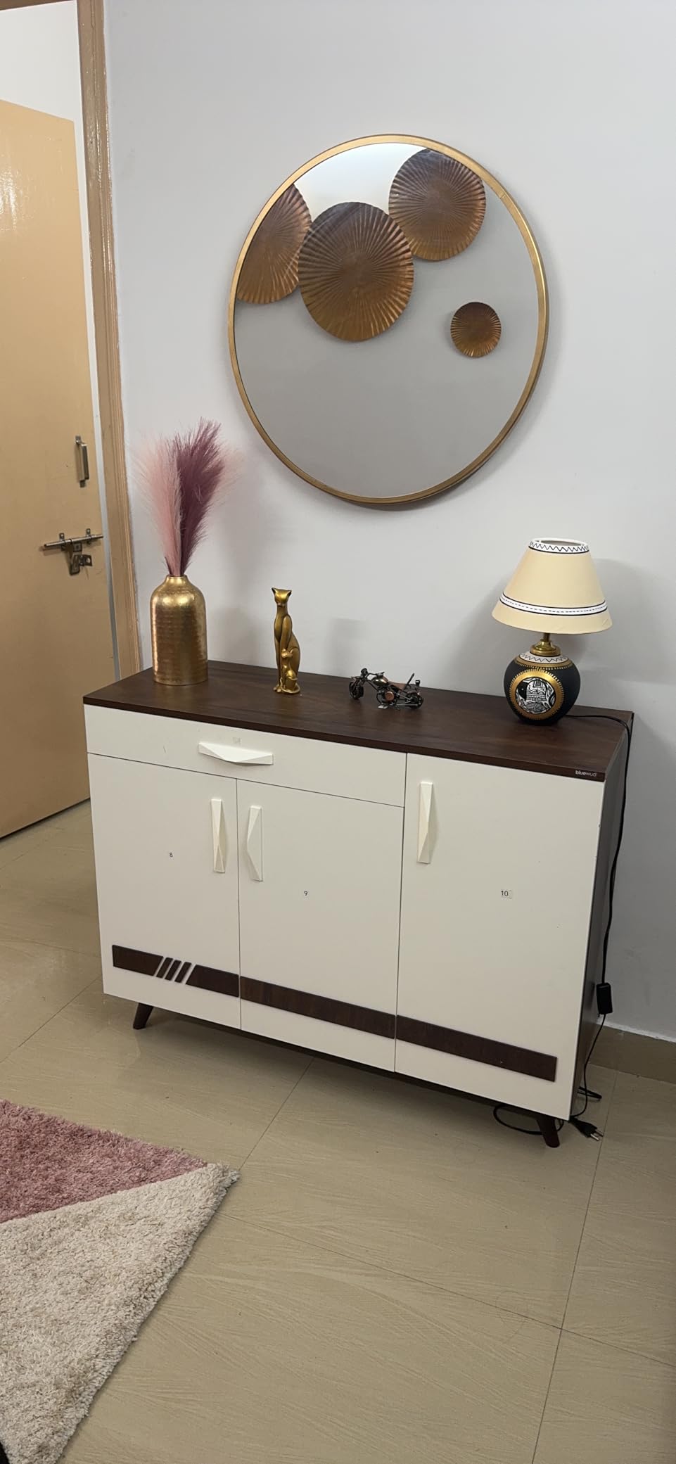 Adore Vanilla walnut console cabinet