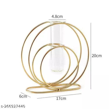 Adore Double rings stand with test tube flower vase