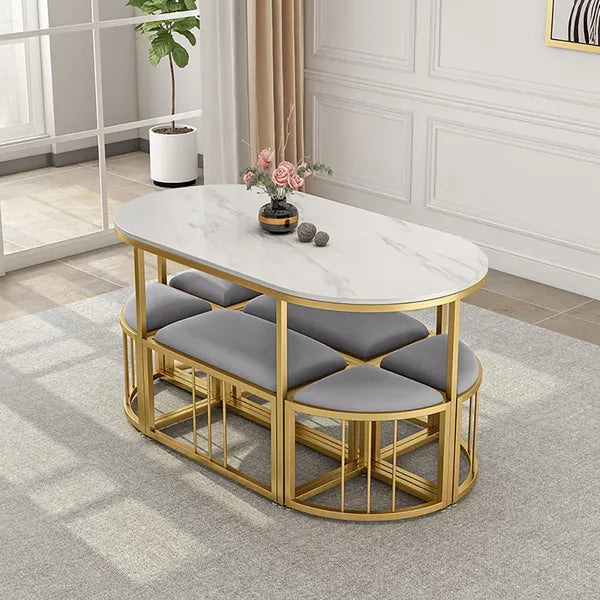 Adore 6 seater space saver dining table set