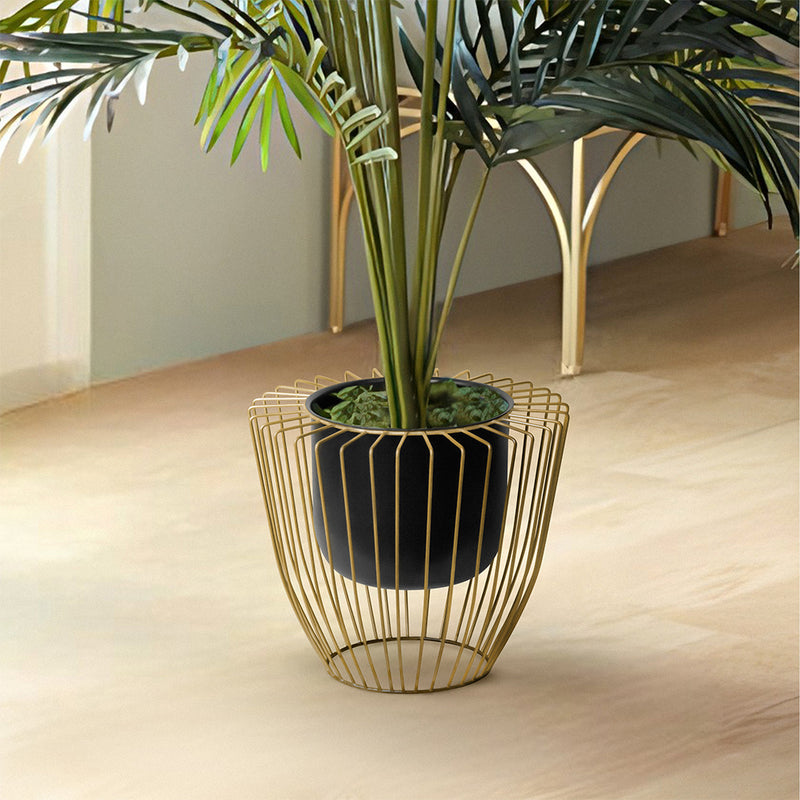 Adore Metal pot with golden stand