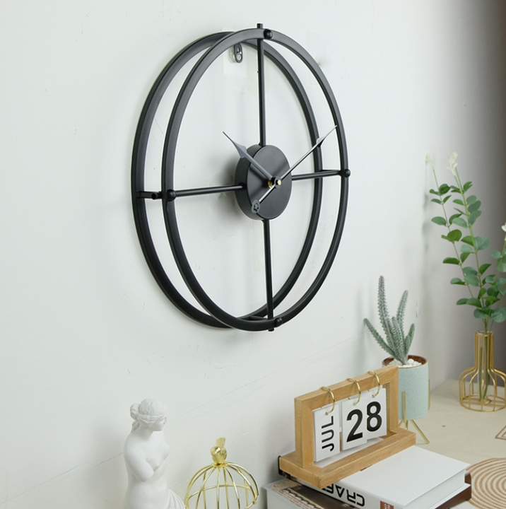 The charcoal black matte wall clock