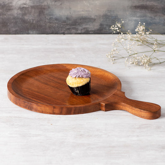 Adore Acacia wood pizza serving plate