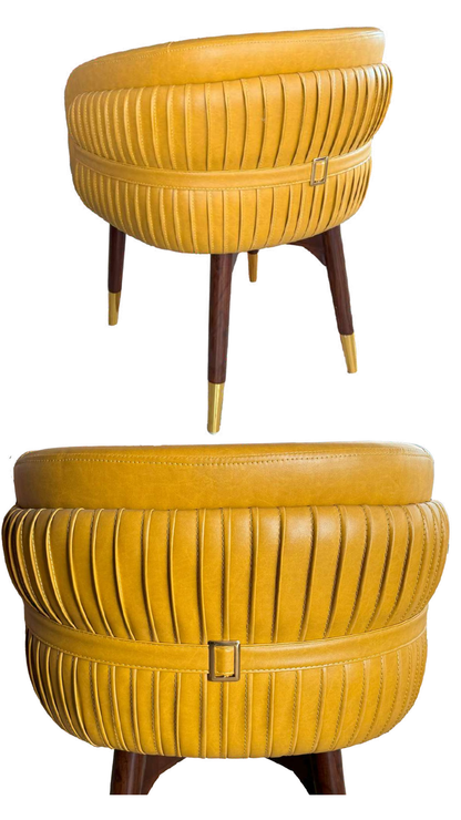 Adore mustard pleated seater