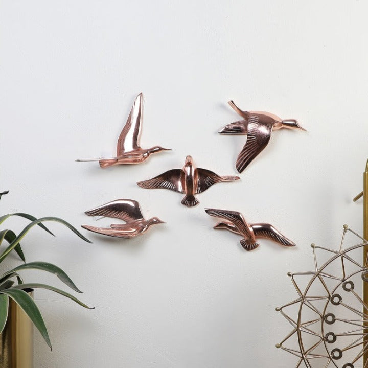 Adore Metal flying birds wall sculpture