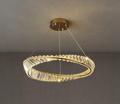 Adore Modern Crystal Tilted LED Chandelier