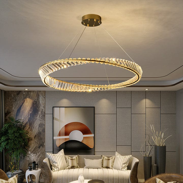 Adore Modern Crystal Tilted LED Chandelier