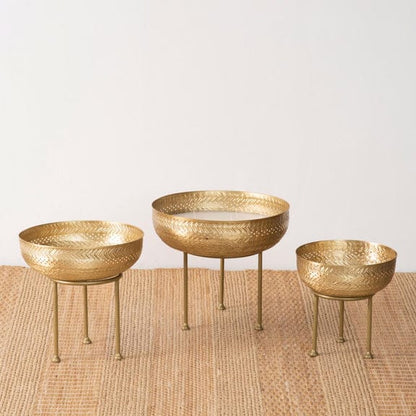 Adore Metal Urli bowls [Set of 3]