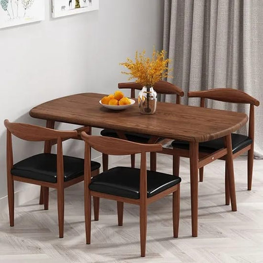Adore & Décor 4 Seater Wooden Dining Table Set (120x70 cm) | Minimalist Pinterest-Inspired Design Adore & Décor