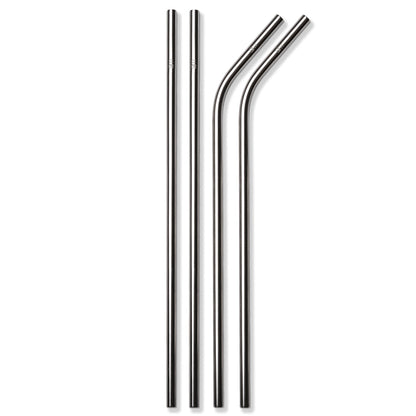 Adore 4pcs Stainless Steel Straw & 1pc Brush - Adore & Décor