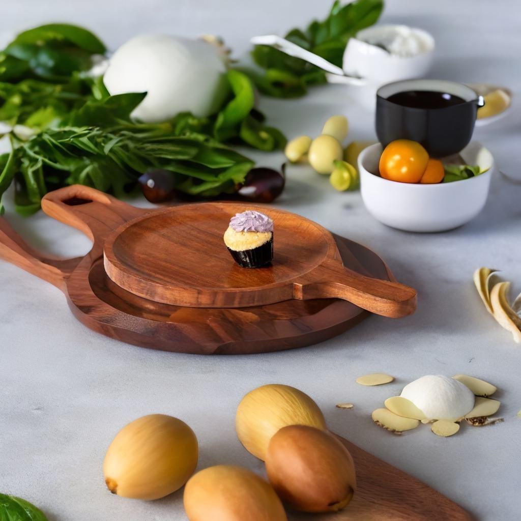 Adore Acacia wood pizza serving plate - Adore & Décor