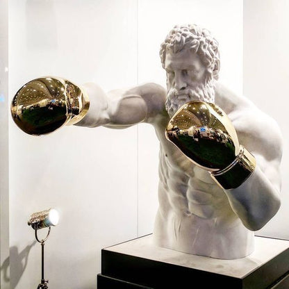 Adore Athens Chrome Gloves Golden fight decor - Adore & Décor