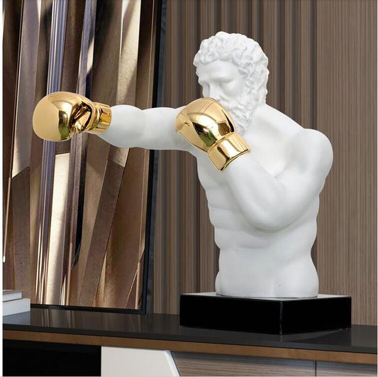 Adore Athens Chrome Gloves Golden fight decor - Adore & Décor